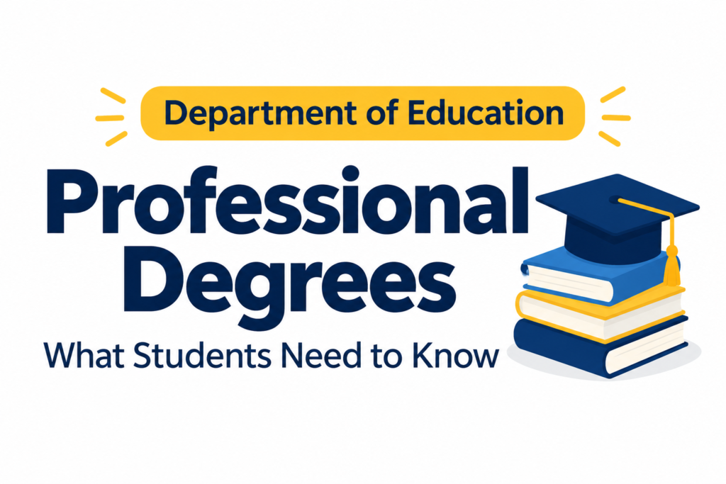 Department of Education Professional Degrees What Students Need to Know
