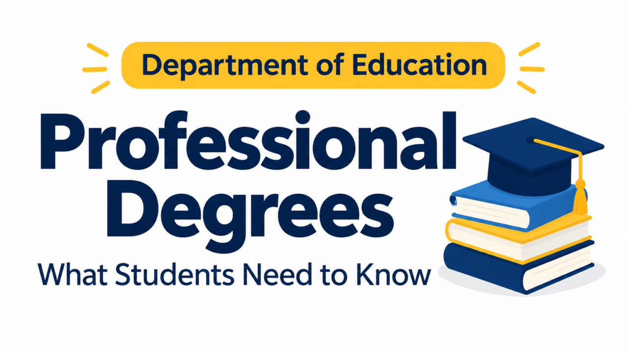 Department of Education Professional Degrees What Students Need to Know