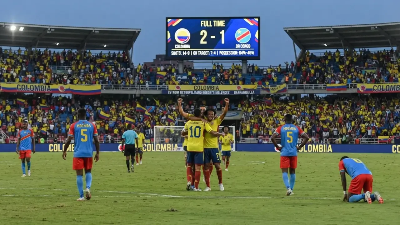 Colombia vs DR Congo Match Result, Stats, Teams, and Key Moments